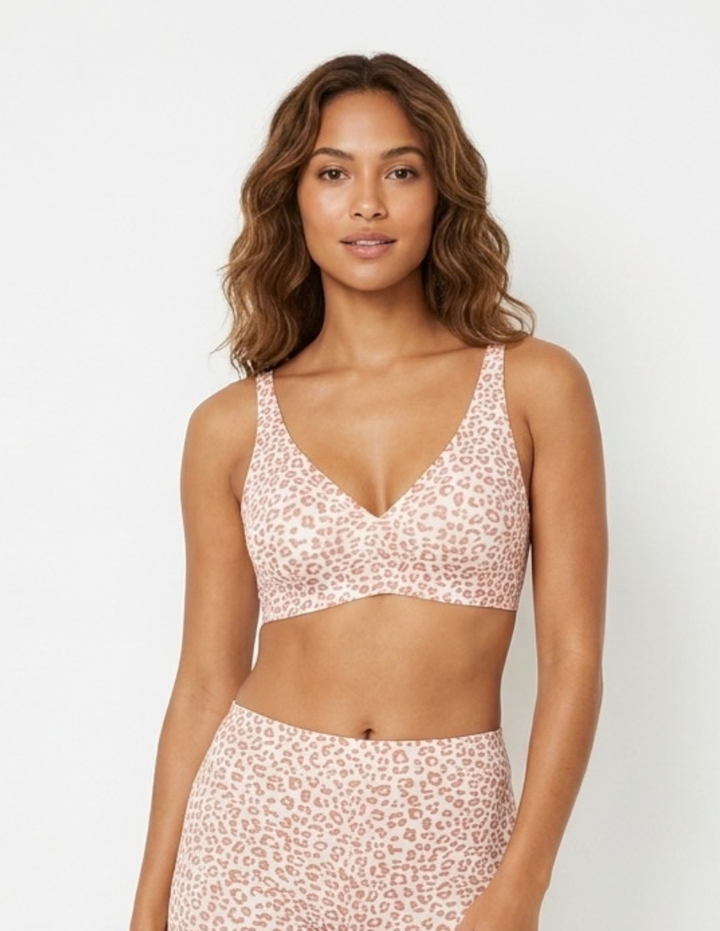 Baby Pink Leopard Print Jelly Bra