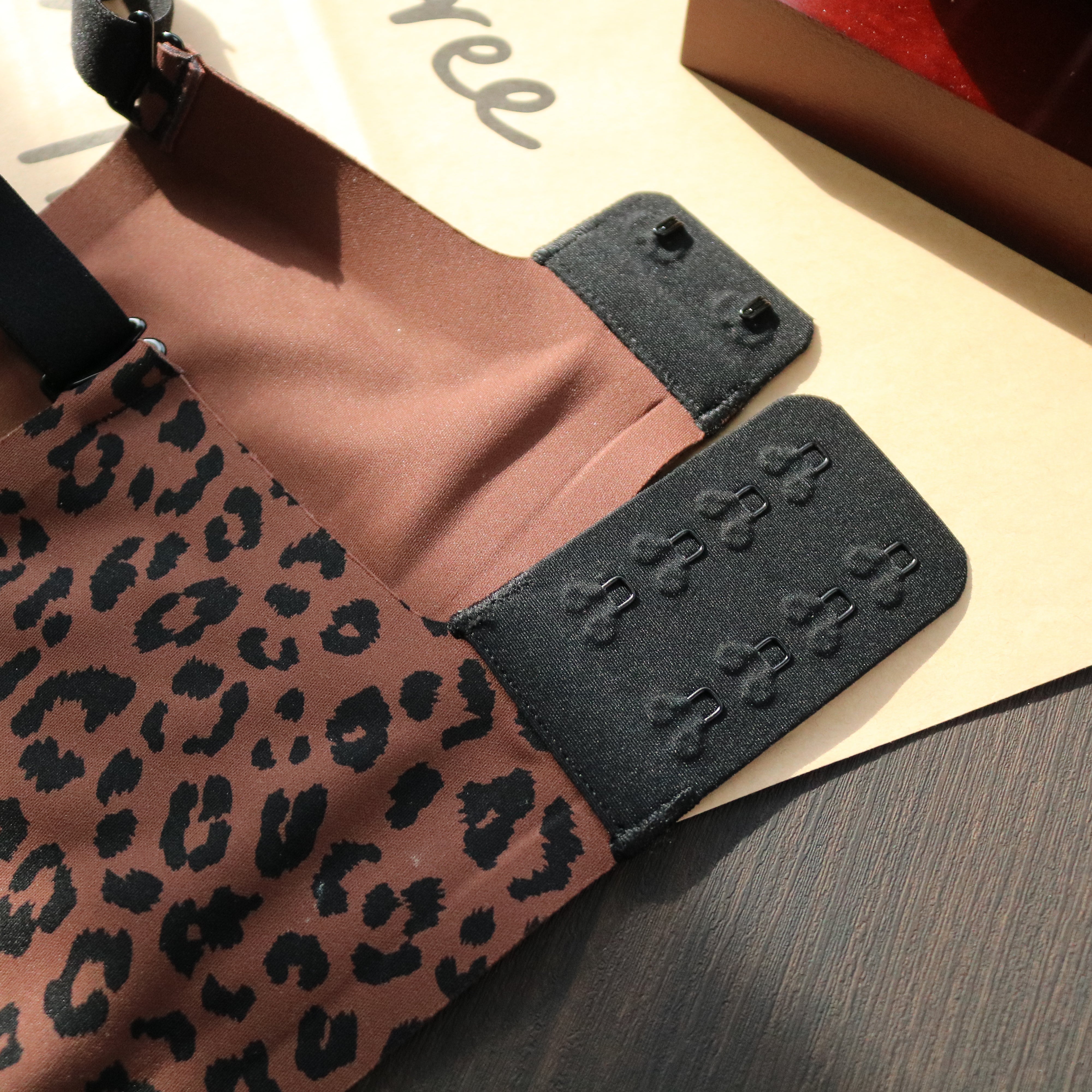 Chocolate Leopard Print Jelly Bra