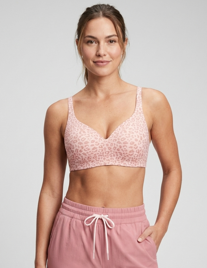 Baby Pink Leopard Print Jelly Bra