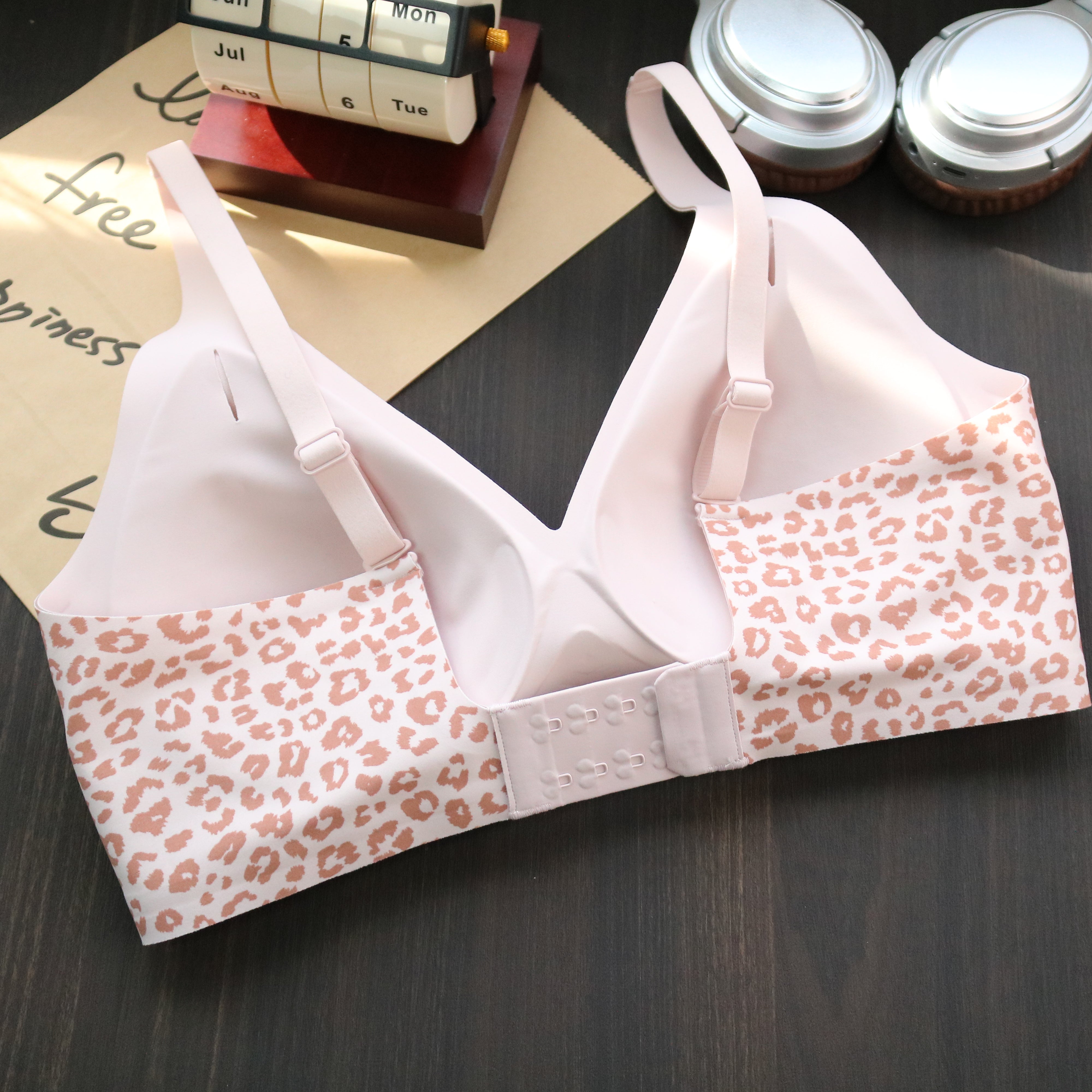 Baby Pink Leopard Print Jelly Bra